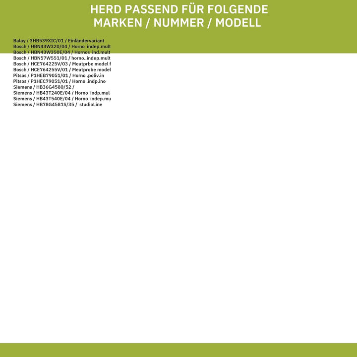 Teleskopauszug kompatibel mit BOSCH 00708430 HEZ338357 Vollauszug 3fach rechts und links für Backofe