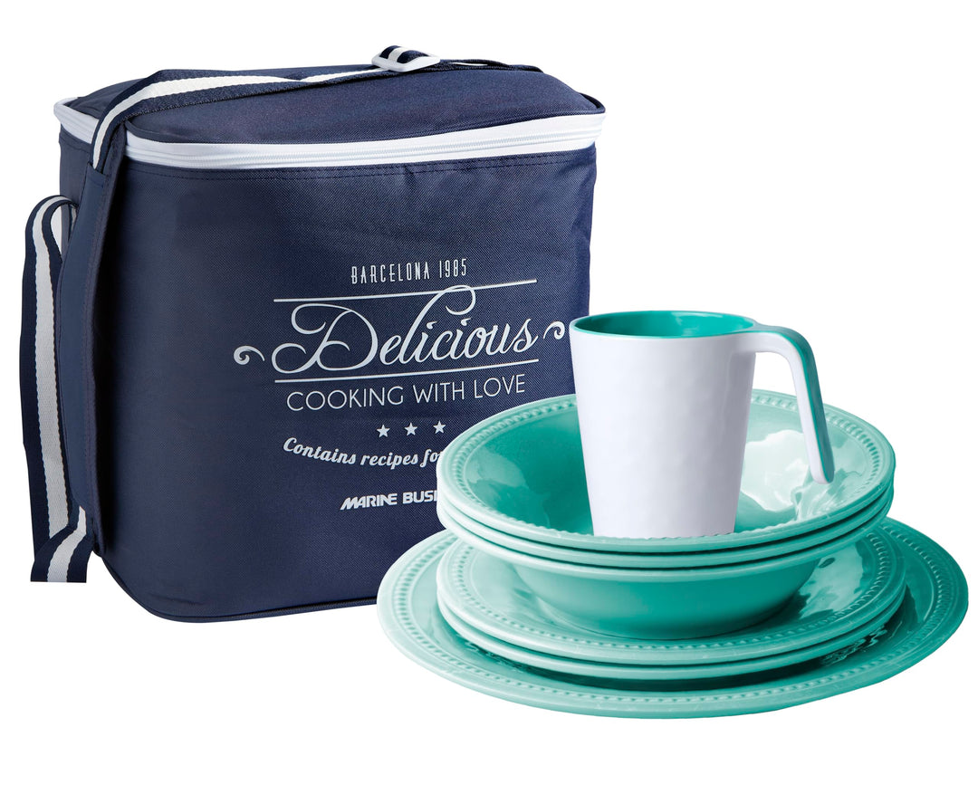 Marine Business Harmony-Pack Geschirrset 24u-ACQUA, Blau, Grösse M