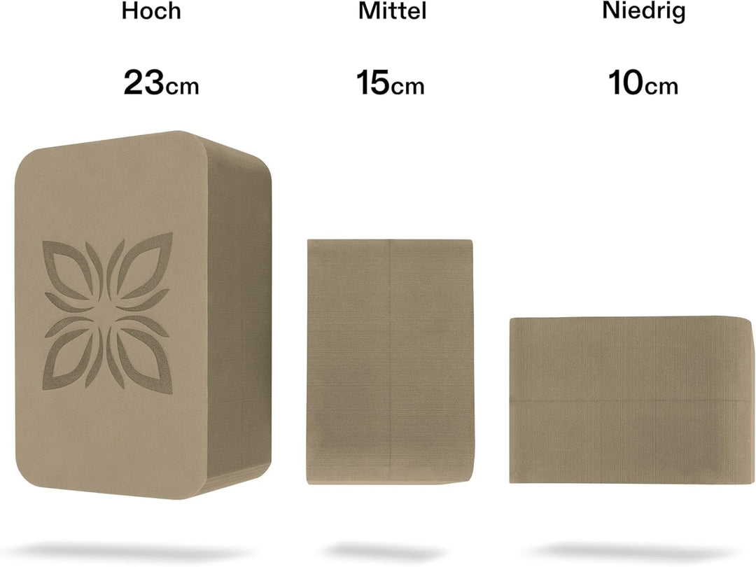 RAISE™ Yoga Block EVA 2er Set – Yogablock rutschfest & superleicht – Hochdichter Schaumstoff, stabil