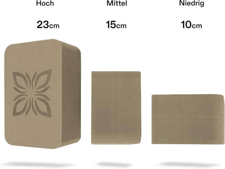 RAISE™ Yoga Block EVA 2er Set – Yogablock rutschfest & superleicht – Hochdichter Schaumstoff, stabil