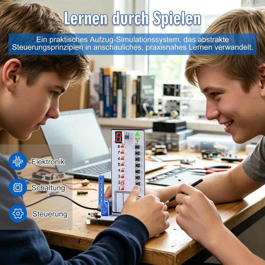 Aufzug Bausatz, Mint Elektronik Lötbausatz für Schule &amp; Zuhause