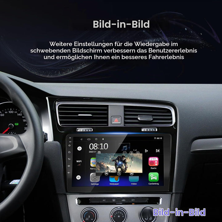 EZoneTronics Android 10 Autoradio Stereo für VW Golf 7 Golf VII 2012-2020 10,1 Zoll Touchscreen High