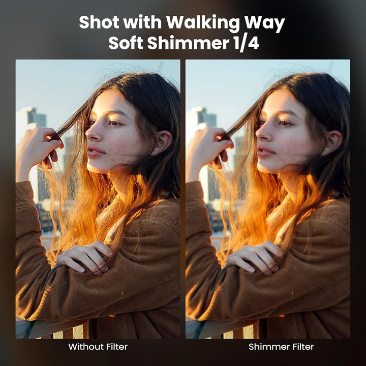 WalkingWay 77mm Shimmer Diffusionsfilter mit Ultradünnem AGC-Glas und 28-Schicht Nano-Beschichtung f