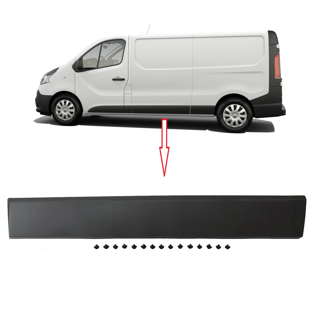 Linke Seite Leiste Lange Verkleidung Schutzblende Kompatibel mit Trafic MK3 Vivaro B Talento 7685566