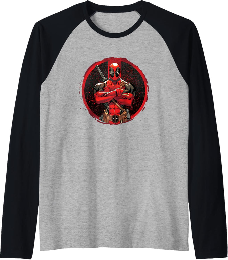 Marvel Deadpool Distressed Circle Raglan