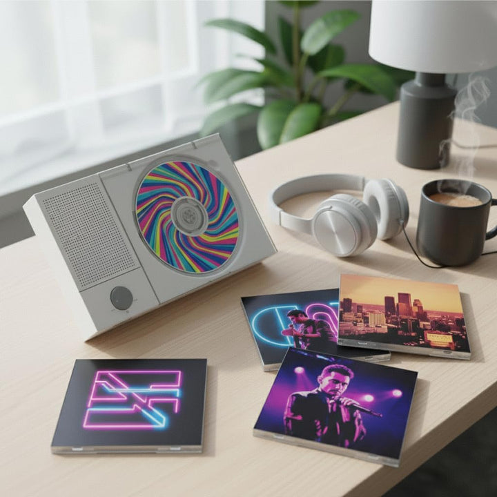 Tinyl Split: 3-in-1-CD-Player, abnehmbarer Bluetooth-Lautsprecher und CD-Player, tragbar, wiederaufl