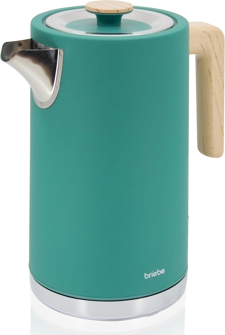 briebe Nordic Set Toaster 2 Scheiben Breite Schlitze mit Brötchenaufsatz, 6 Toast Stufen + Wasserkoc
