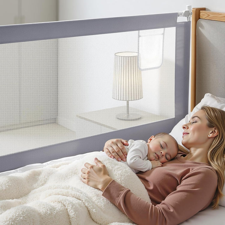 200cm rausfallschutz boxspringbett, Hellgrau (1 Stück) Hellgrau‑200cm, Hellgrau‑200cm