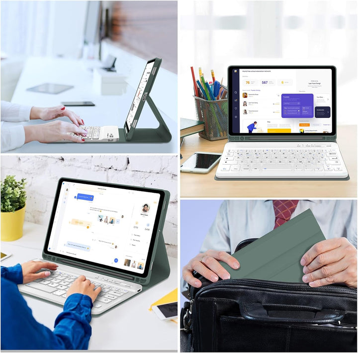 IVEOPPE Hülle mit Tastatur für Samsung Galaxy Tab A9 8.7", Tastatur für Samsung Tablet A9 2023, Magn