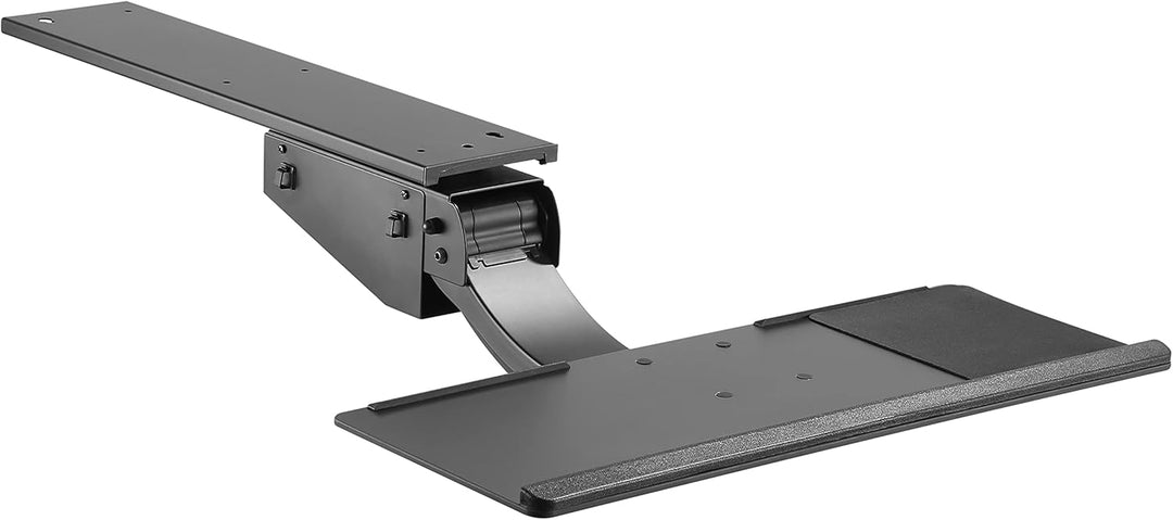 RICOO Tastaturschublade Ergonomisch Universal, Unter Schreibtisch Ausziehbar Schwenkbar Neigbar Tast