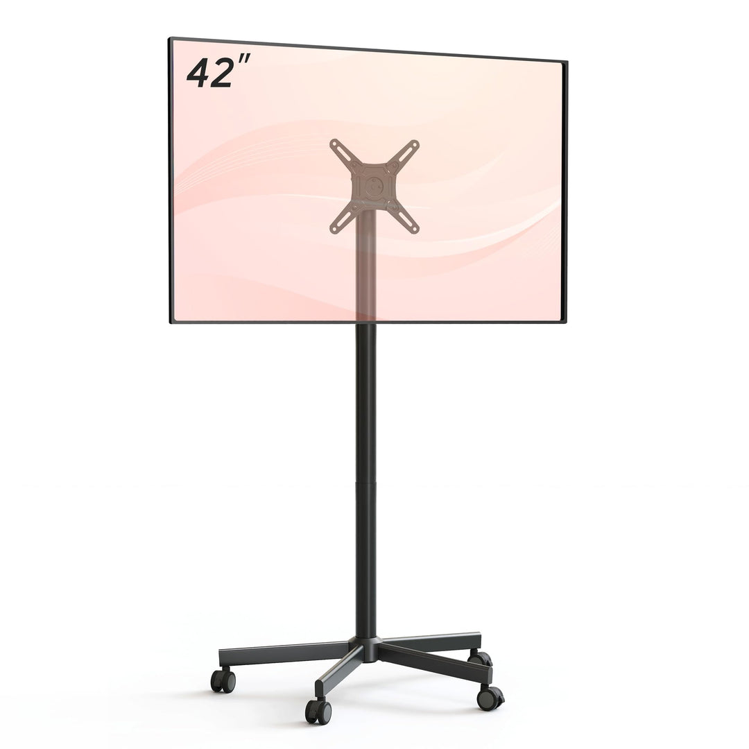 AOKCOS TV Ständer Rollbar, Fernsehständer auf Rollen für 19-42 Zoll Fernseher, TV Bodenständer Höhen