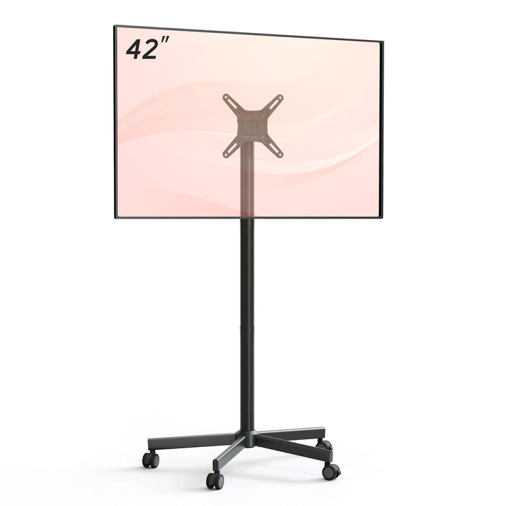 AOKCOS TV Ständer Rollbar, Fernsehständer auf Rollen für 19-42 Zoll Fernseher, TV Bodenständer Höhen
