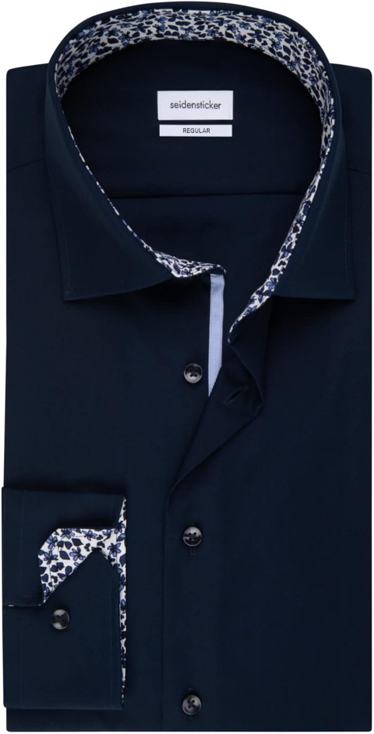 Seidensticker Herren Business-Hemd - Regular Fit - Bügelfrei- Kent-Kragen - Langarm - 100% Baumwolle