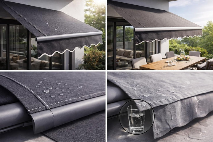 Home Trends Markisenstoff Markise mit Volant 4 x 3 m Markisenbespannung ersatzstoff 387 x 300cm Balk