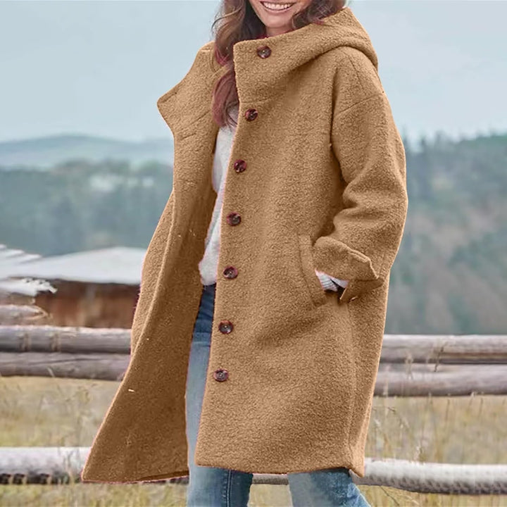 Ansenesna Wollmantel Damen Winter Lang Wintermantel Wolle Elegant Lange Winterjacke Warm Jacke Fraue