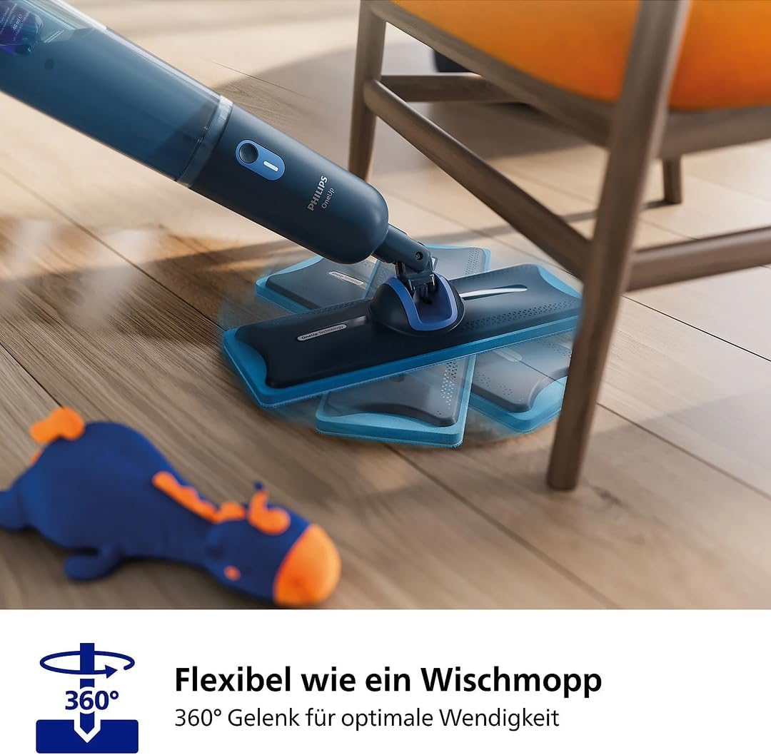 Philips OneUp 3000 Series elektrischer Wischmopp - 2X sauberere Böden², 2X schnelleres Wischen, kabe