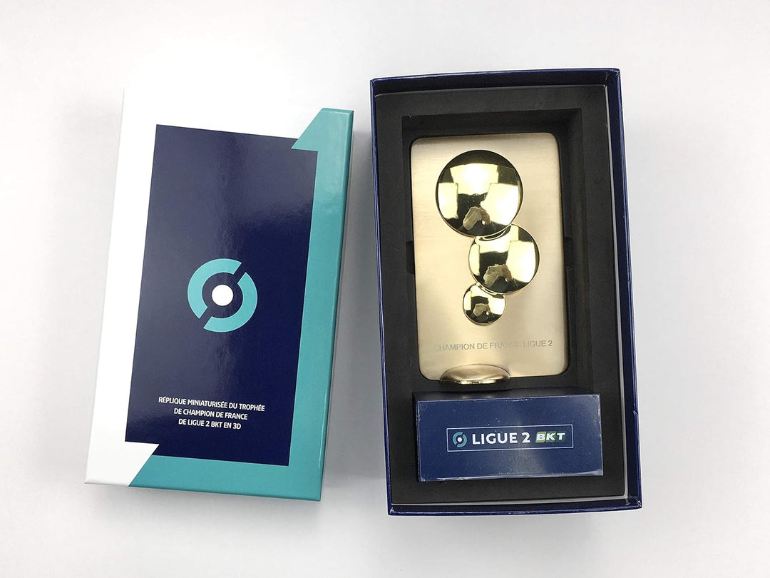 LFP Trophäe Champion de France/Ligue 2 BKT auf Sockel (150 mm) abnehmbar mit Magnet