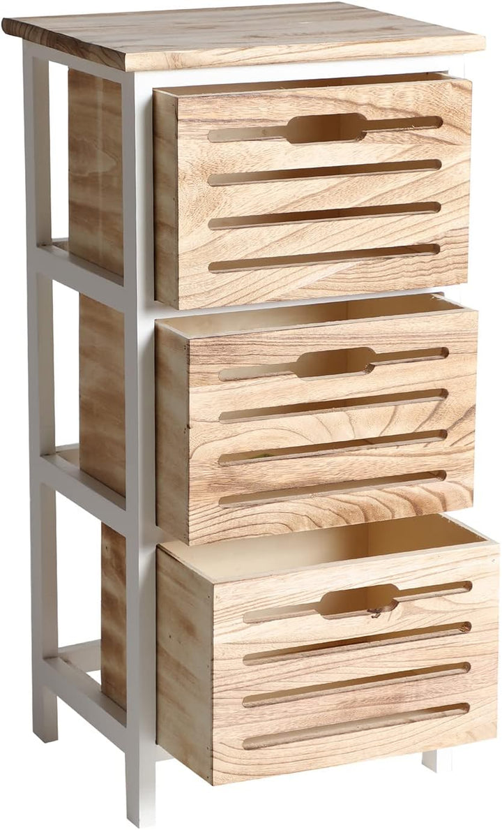 Lastdeco Mehrzweck-Beistelltisch, Paulownia Holz, 35x30x71 cm, 35x30x71 cm