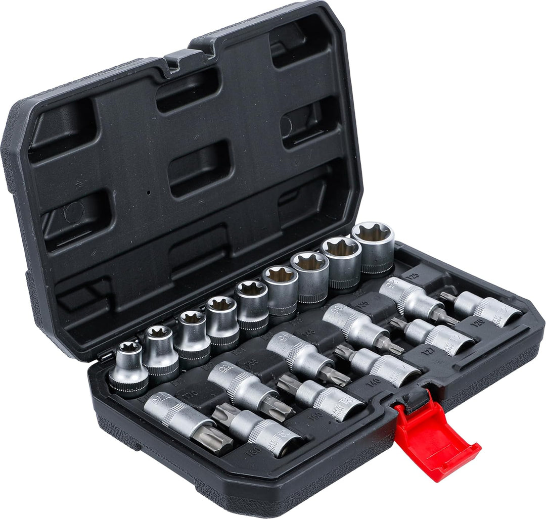 BGS Diy 95100 | Bit-Einsatz-/Steckschlüssel-Satz | Antrieb Innensechskant 12,5 mm (1/2") | T-Profil