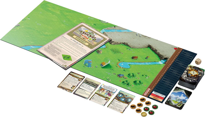 Asmodee, Cozy Stickerville, DE-Version, Kooperatives Familienspiel für 1-6 Spieler ab 8 Jahren, Bret