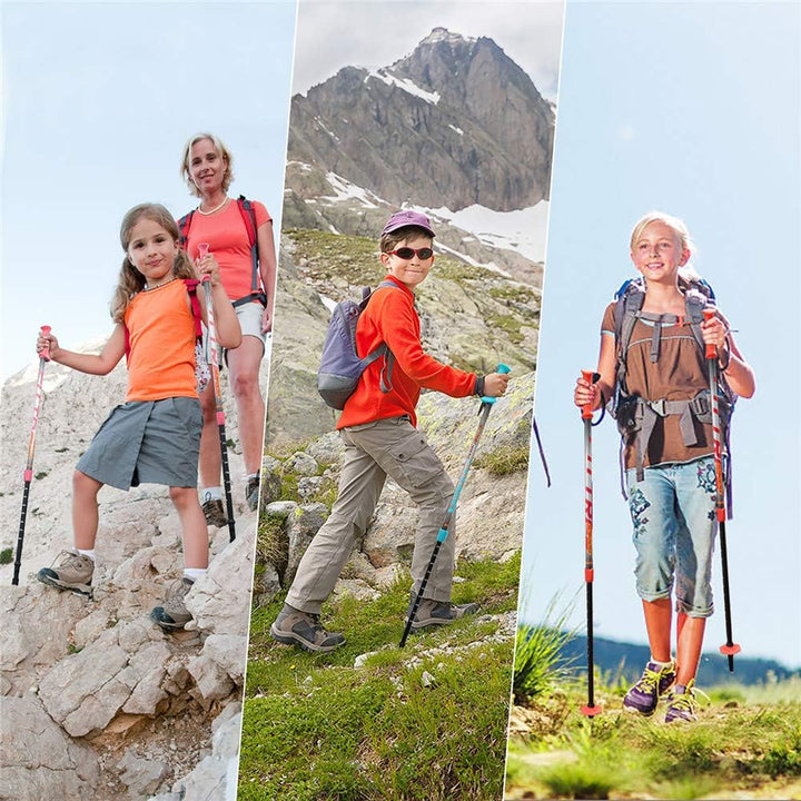 FitTrek Wanderstöcke Kinder - Trekkingstöcke - Walking Stöcke Teleskop - Nordic Walking Stock Verste