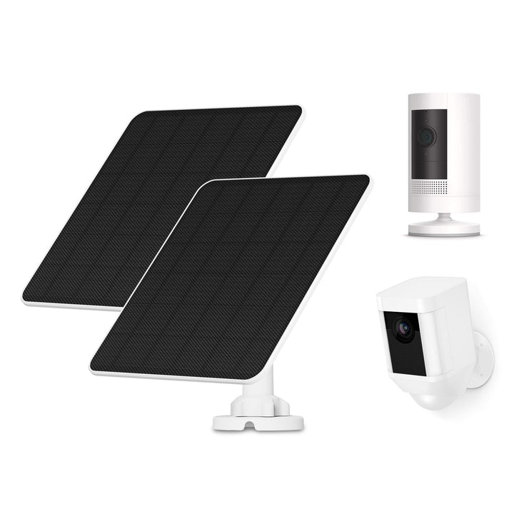 Solar Panel für Ringkamera, 5W Kamera Solarpanel Ladegerät für Ring Stick Up Cam/Pro Akku, Spotlight