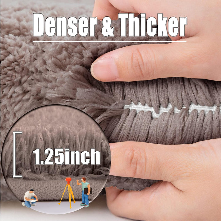 ROLIZOE WC Vorleger mit Ausschnitt Extrem Dicker WC Teppich rutschfest Klovorleger Hochsaugfähige St