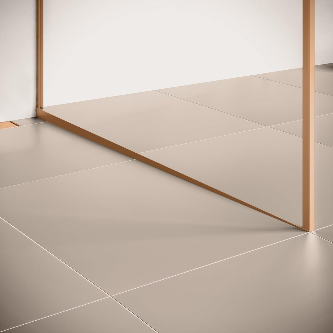 Gefälleprofil Gefälleprofil für Glasduschen LINKS KUPFER 120cm Skandinavischer Edelstahl Dauerhaft S