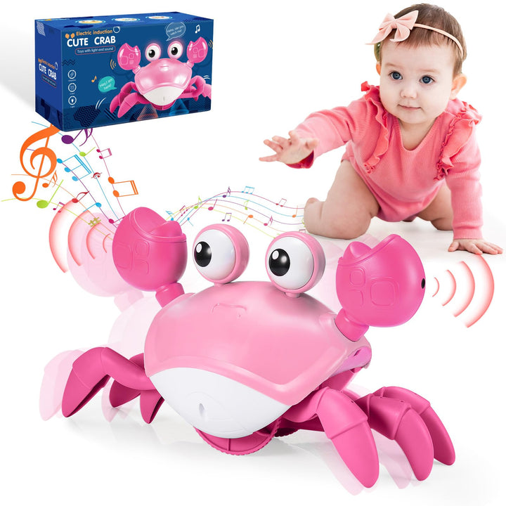 Krabbelspielzeug Baby Geschenk Mädchen 1 2 3 4 Jahre, Spielzeug ab 1-4 Jahre Mädchen Krabbe Baby Spi