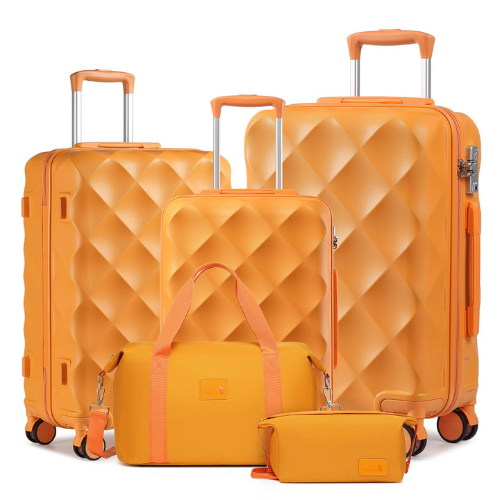 Sea choice Hardschalen Trolley Koffer Set 5tlg. Zwillingsrollen Reisekoffer Enthält 1 Reisetasche un
