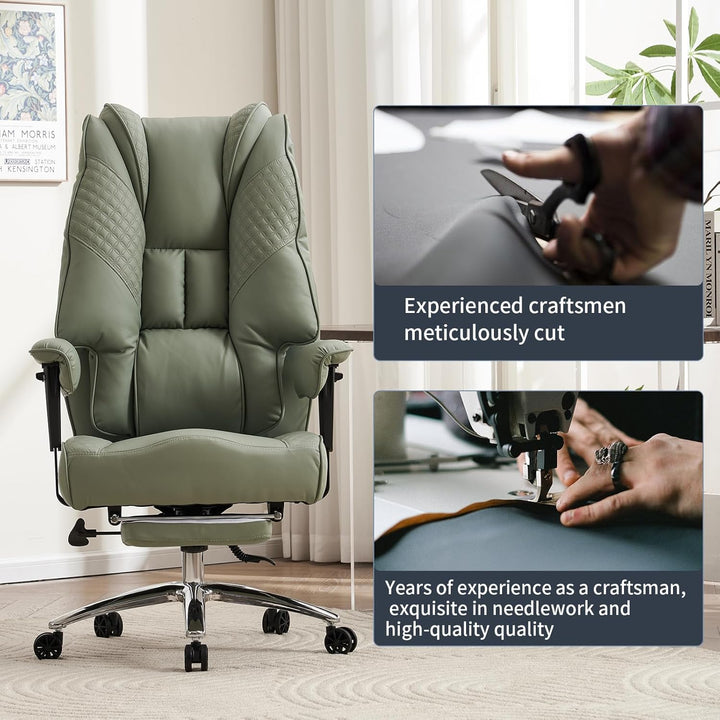 Chefsessel Ergonomisch 200kg - Schwerlast Bürostuhl, Taschenfederkern zur Rückenentlastung, Schreibt