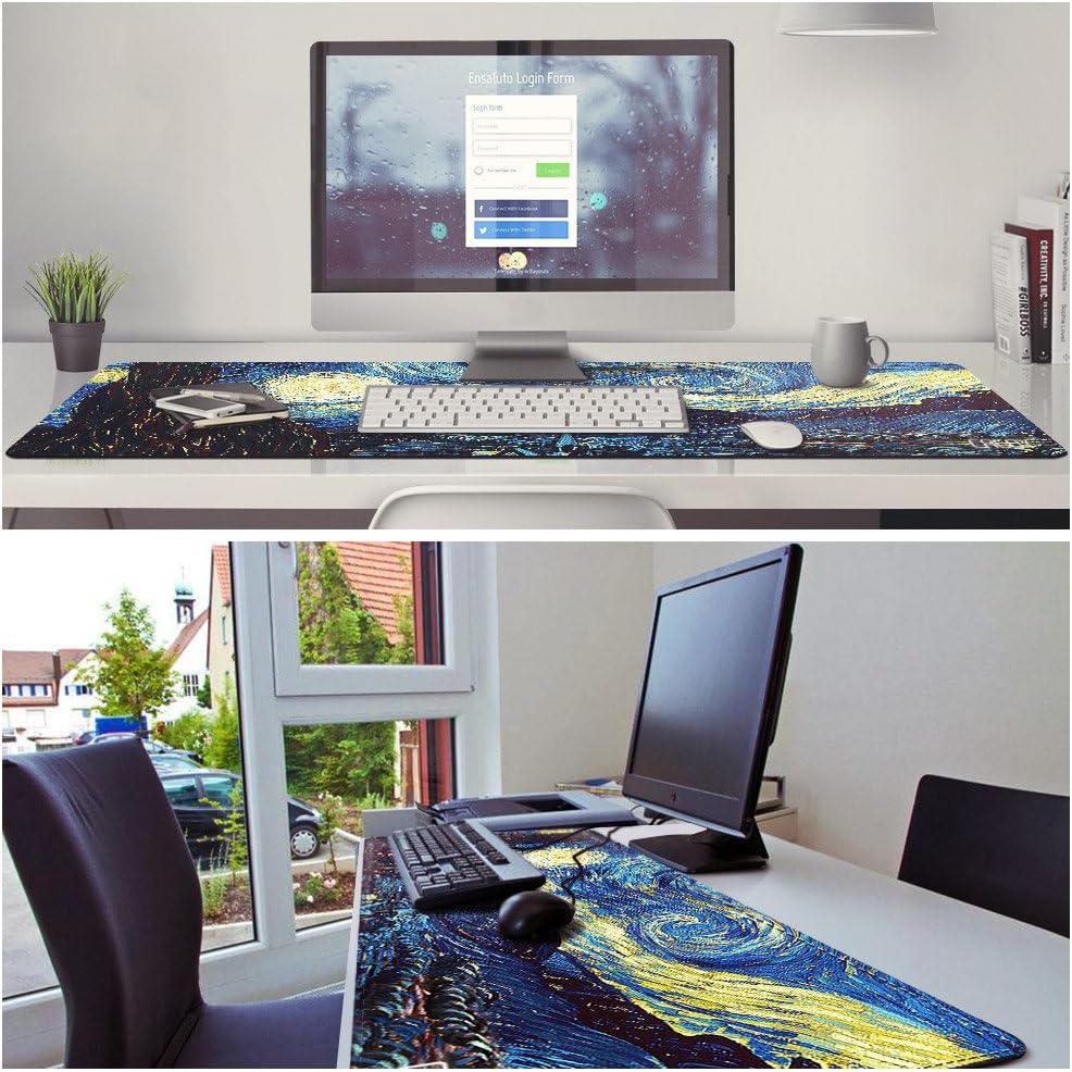 Cacoy Gaming Mauspad XXL, 1000x400 mm Übergrösse Grosses Rechteckig Gaming-Mauspad, Office Schreibti