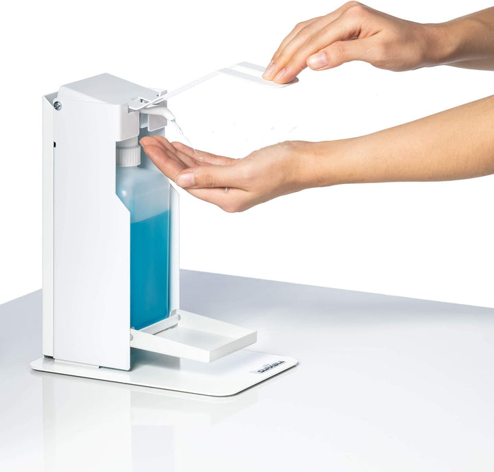 Durable Tisch-Desinfektionsspender mit Armhebel, für Desinfektionsmittel oder Seife, flexible Anpass