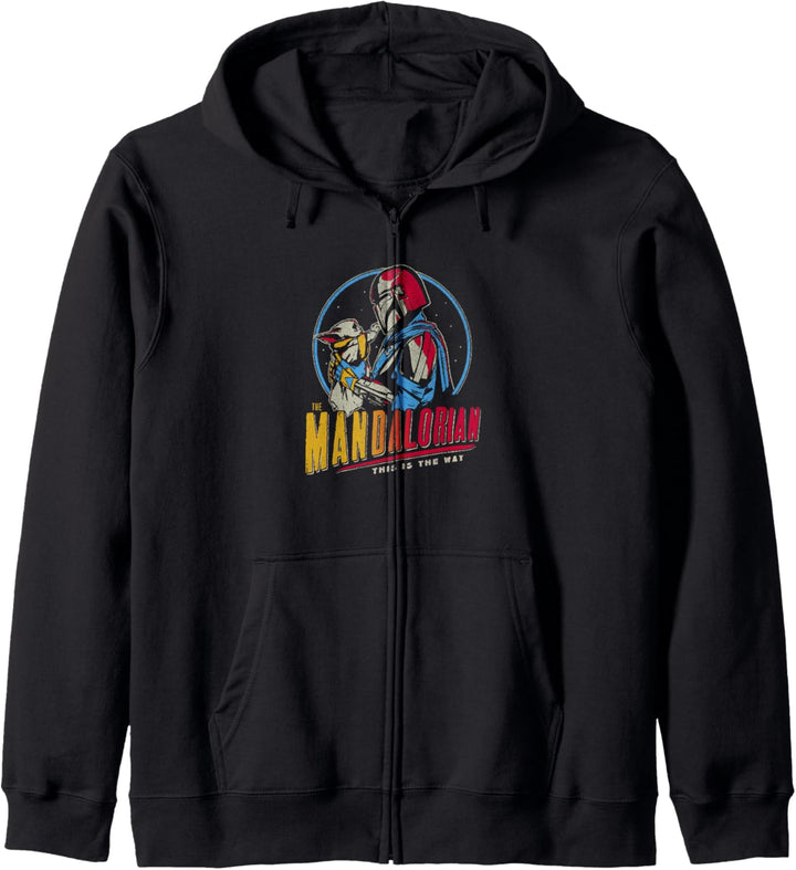 Star Wars: The Mandalorian Mando And Grogu Dark Rainbow Kapuzenjacke