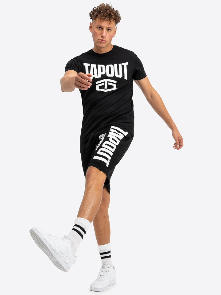 Tapout Herren Shorts Normale Passform Active Basic Shorts M Black/White, M Black/White
