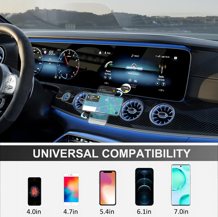 ICAILIN Handyhalterung Auto runde lüftung,Magnethalter Handy Auto, für Mini Cooper SMART 451 FIAT 50