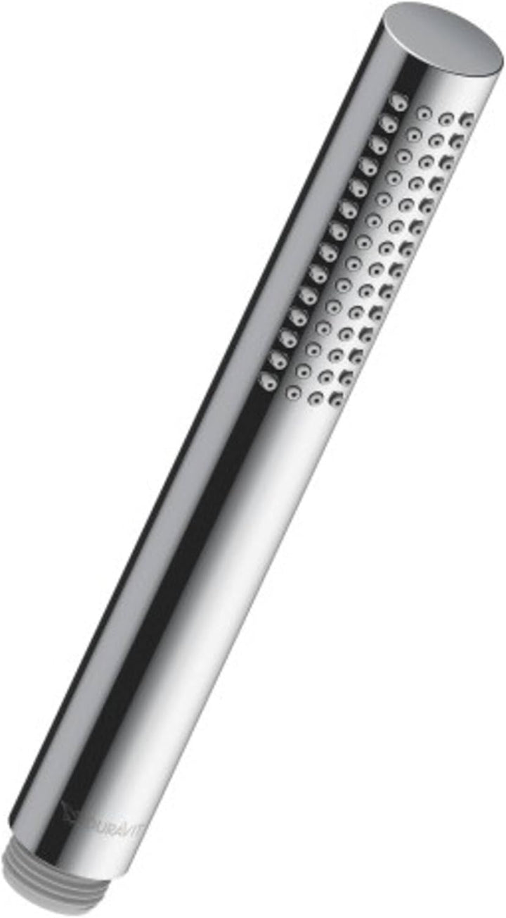 Duravit wassersparende Stabbrause, Duschkopf mit Strahlart Rain, Duschbrause rund, Handbrause mit wa