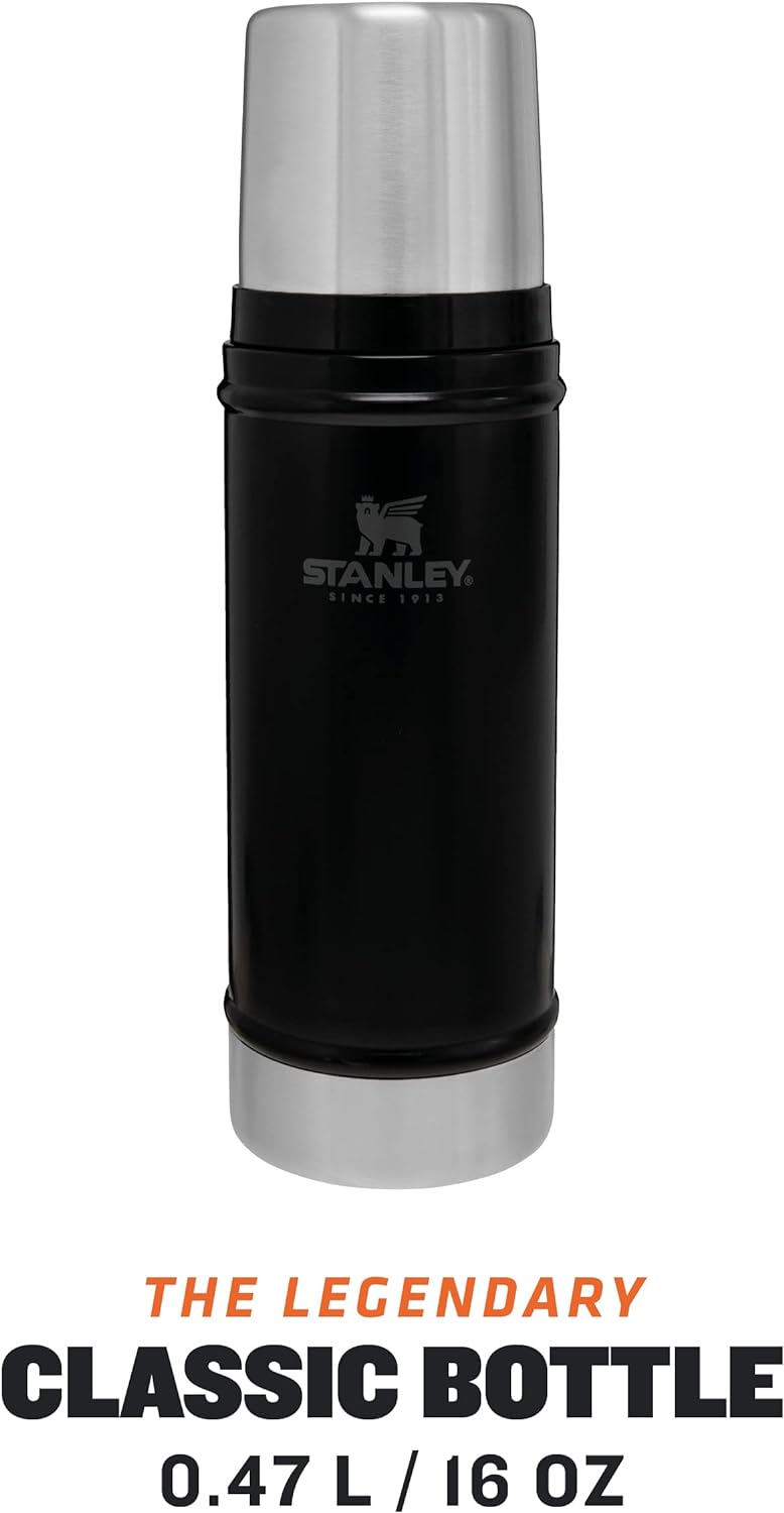 Stanley Classic Legendary Thermosflasche Edelstahl 473 ml - Thermos Hält 15 Stunden Heiss oder Kalt