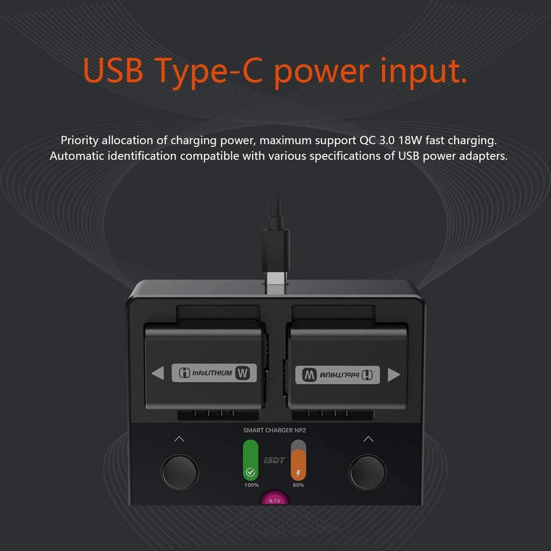 ISDT NP-FZ100 NP-FW50 NP-BX1 Kamera Akku Dual Ladegerät für Sony DSC-RX100,DSC-RX100 II, DSC-RX100M