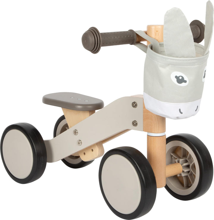 small foot Rutscher Esel aus Holz, mit verstellbarem Sitz und Lenkertasche im Esel-Look, Fahrzeug fü