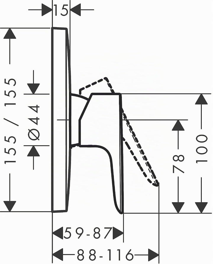 hansgrohe Talis E Unterputz Duscharmatur, für 1 Funktion, Chrom, Dusche Chrom Dusche, Chrom Dusche