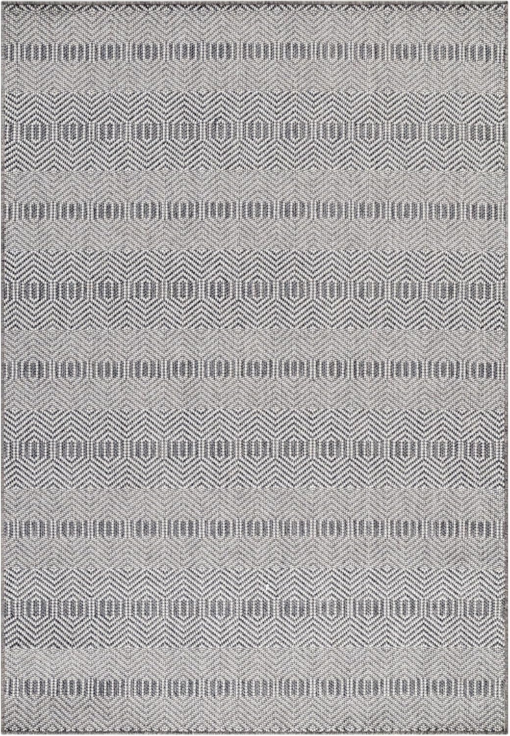 HomebyHome Teppich Flachgewebt Retro Design Terasse Balkon Garten Küche Camping 7 mm Florhöhe Indoor