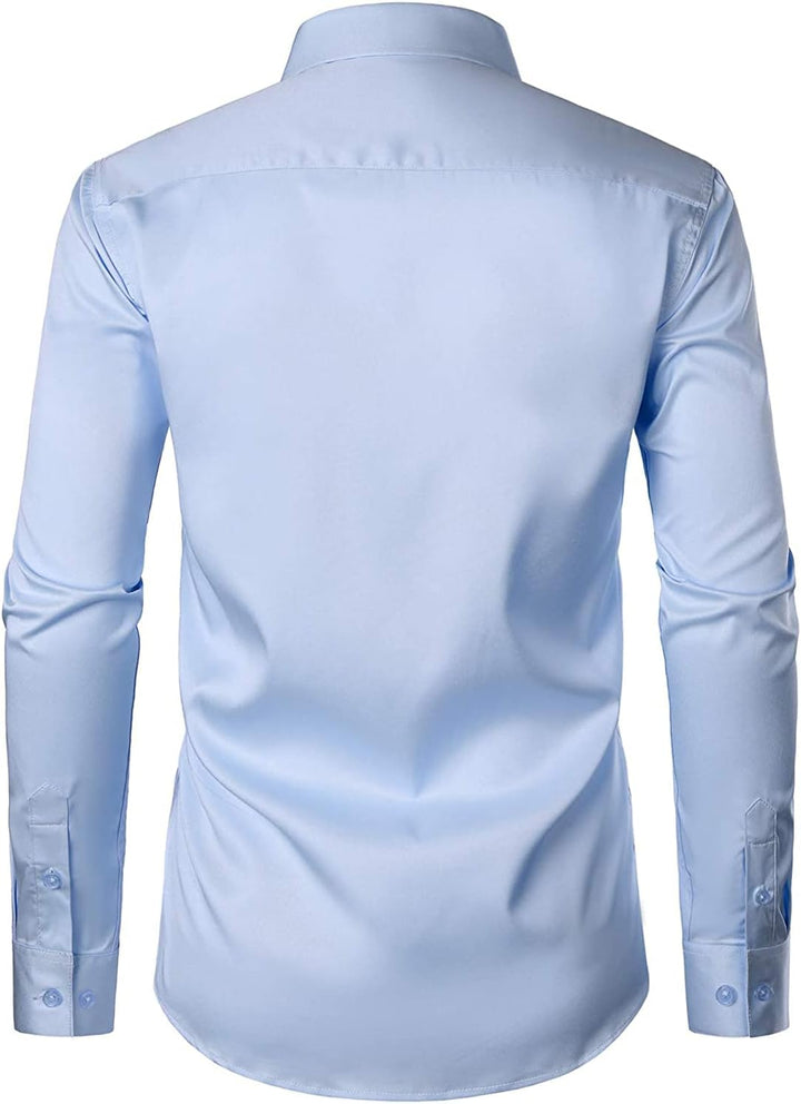 Parklees Herrenhemd, urban, modisch, Freizeit- und Businesshemd, schmale Passform, lange Ärmel, Knop