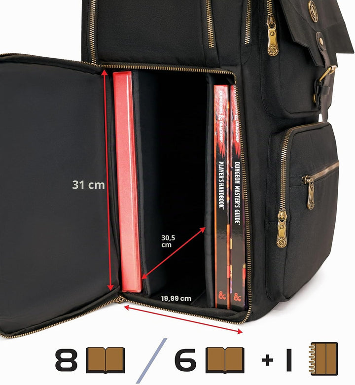 ENHANCE DnD Rucksack RPG DM Tasche für Dungeon and Dragons, Reisen DnD Taschen Organizer für 6–8 auf