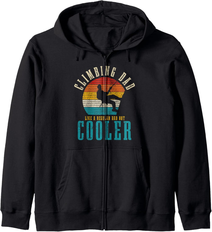 Klettern Climbing Dad Lustig Vintage Bouldern Kletterer Kapuzenjacke