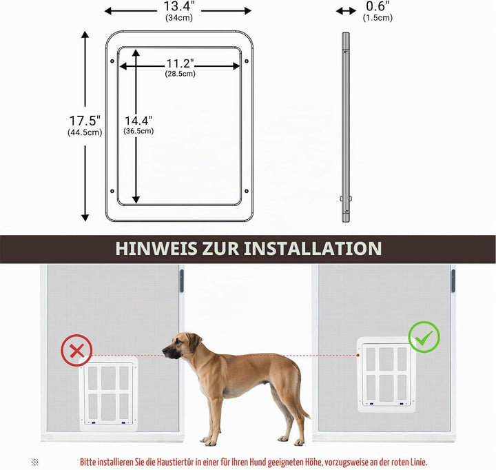 NAMSAN Hundeklappe Fiegengitter Katzenklappe Haustierklappe mit Magnetverschluss für Fliegengittertü