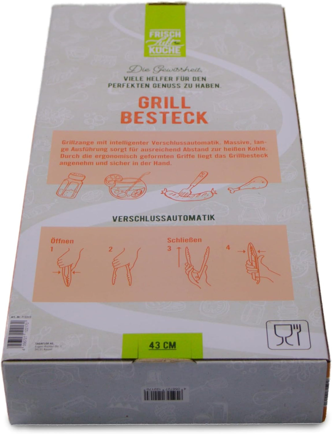 Grillbesteck 3-teilig Edelstahl - Komplettes Set für das ultimative Grillvergnügen, enthält alle not