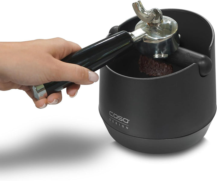 CASO CoffeeCollect L - Abklopfbehälter für Siebträger, Knock Box für Kaffeesatz, Kaffeeprütt, Abschl