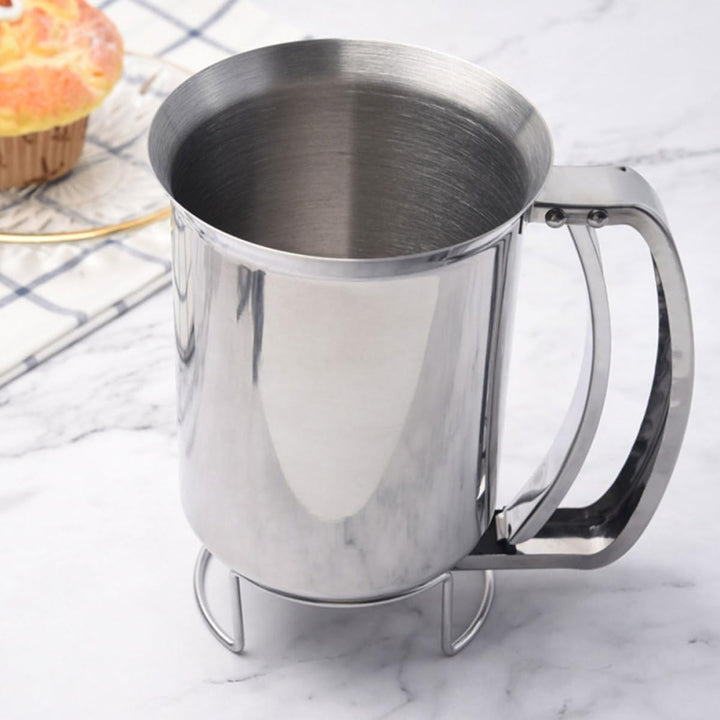 TOYANDONA Edelstahl Küchenutensil Teigspender mit Portionierfunktion Handlicher Trichter für Frühstü