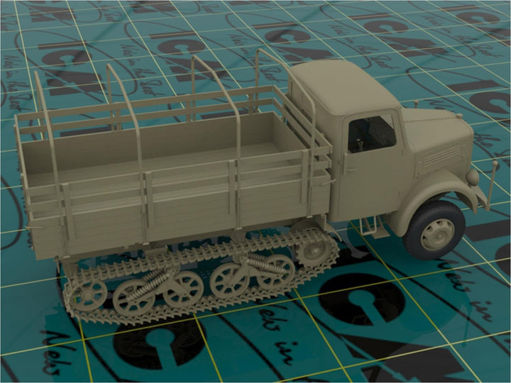 ICM 35453 Modellbausatz KHD S3000/SS M Maultier WWII German Semi-Tracked Truck, Schwarz